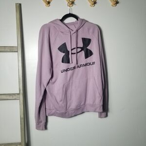UNDER ARMOUR WOMEN'S PURPLE AND BLACK LOOSE HOODIE SIZE LARGE